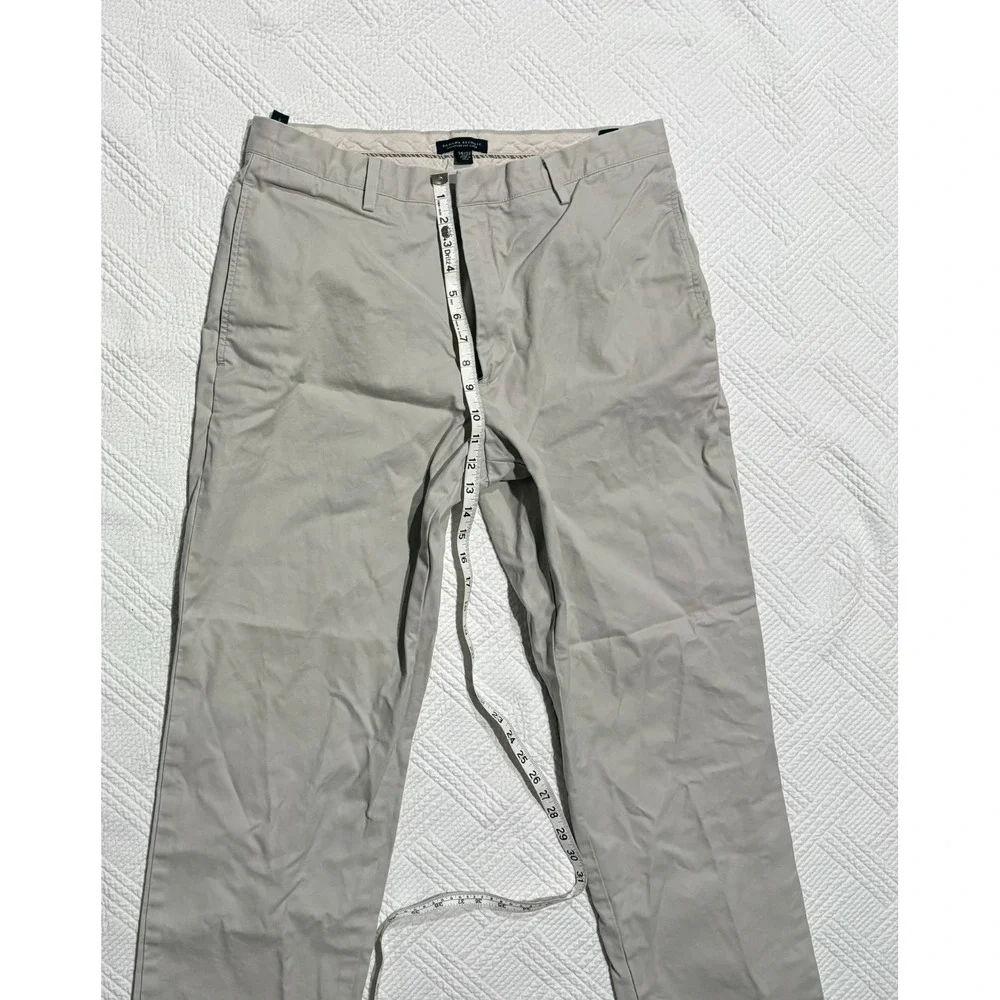 Banana Republic Men's Straight Fit Gavin Pants Khaki 36x32 Tan Preppy Chinos